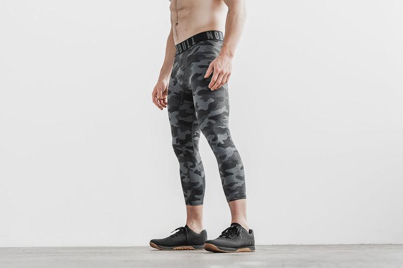 Men's Nobull 3/4 Compression Tight (PLUSH Heather) Jogger Dark / Grey | SG H2497A